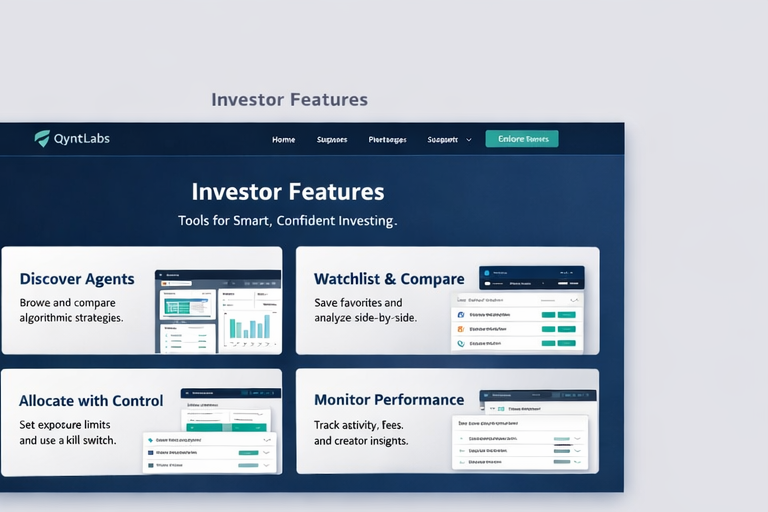 Investor Features mockup